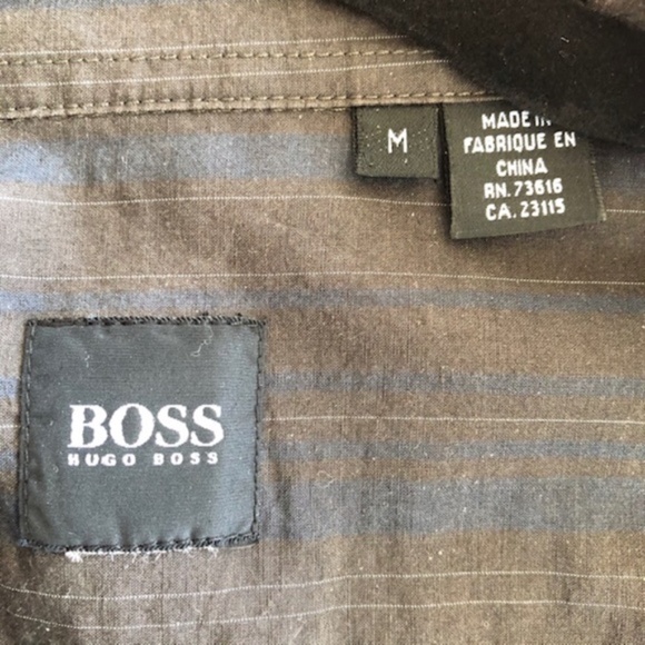 BOSS, Hugo Boss Cotton & Silk Mens Button Down - Picture 5 of 6